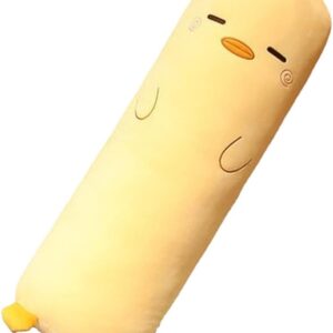 Long Plush Cute Body Pillows 27" Cuddle Stuffed Animal Shaped Bed Body Pillows Soft Cotton Plushies Doll Toy Gifts for Boys Girls Kids Adults (Yellow Duck, 27 Inch)