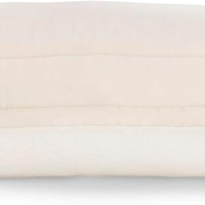 2-in-1 Organic Latex Pillow - King Bed Pillow with Quilted & Stretchy Sides - Luxury Pillow with Adjustable Fill for Comfortable Sleeping, Back Support and Neck Pain Relief