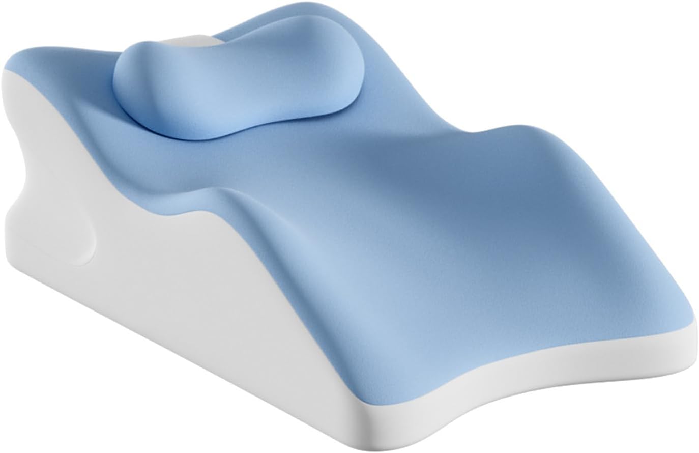 Contour Memory Foam Pillow - Cervical Support Pillow for Neck Pain Relief, Ortho Ergonomic Pillow for Side Back Stomach Sleepers, Soft Cooling Cover