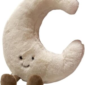 Sun Moon Plush Toy,Soft Sun Plush Stuffed Toy, Bedside Sofa Pillows, Used for Home Decoration as Birthday Gifts for Children and Girls (Moon)