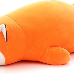 Fox Stuffed Animals Not Weighted, Cute Big Lying Fox Plush Toy, 18.1in Kawaii Soft Plushies, Hugging Body Pillow for Christmas/Birthday/Party Gifts Presents for Kids Girls Boys Adults